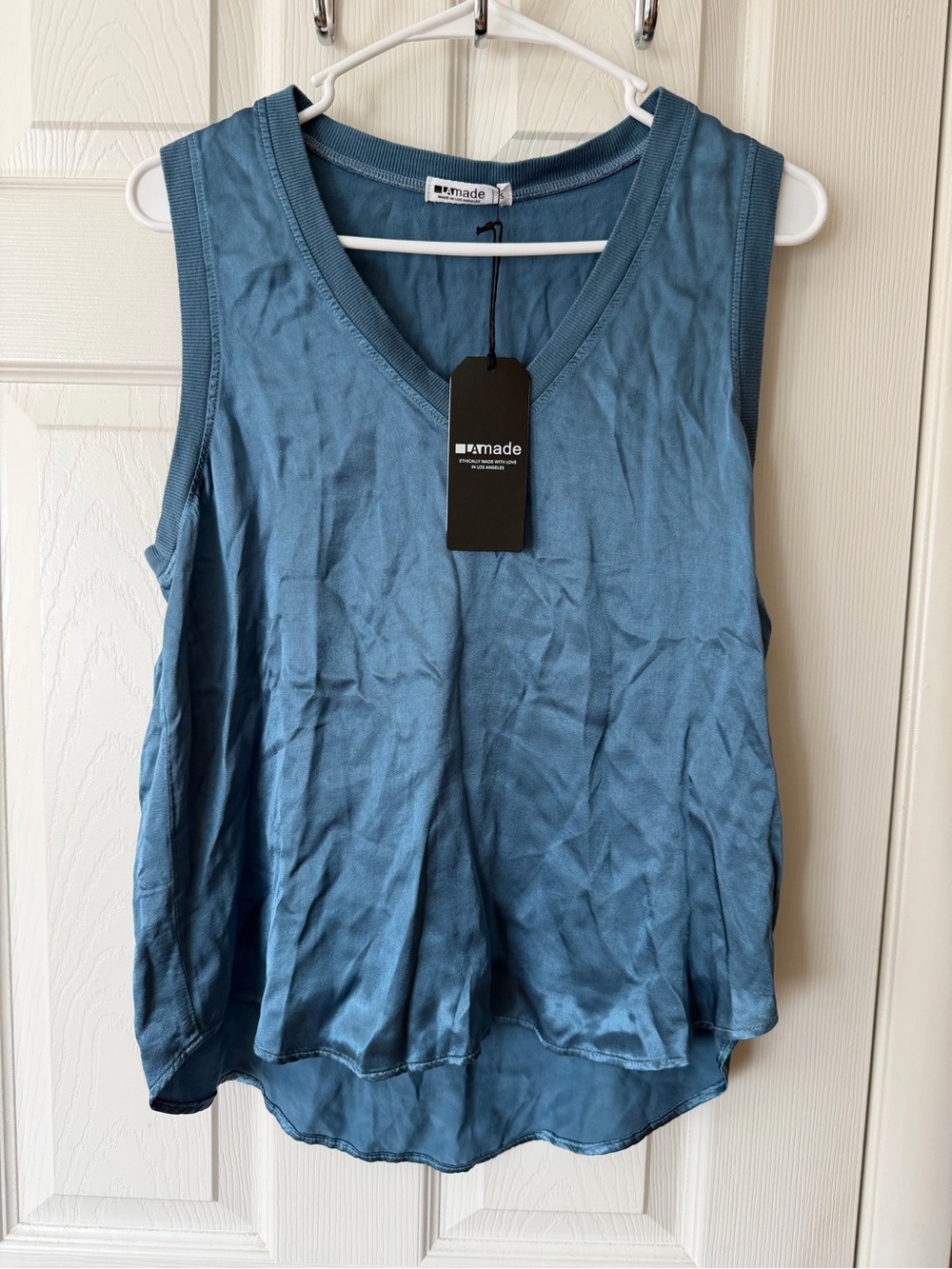 LAmade Slate Blue V-Neck Sleeveless Tank
